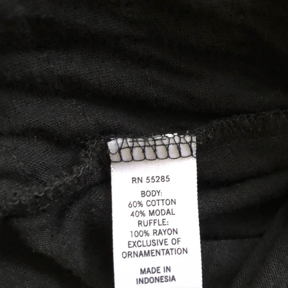 Express Black Ruffled Trimmed Tank Top Women’s Size M - Picture 7 of 7